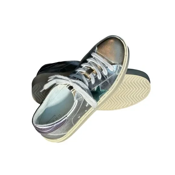 Shu Shop Metallics- Petula Faux Leather Sneaker - Size 7 - Picture 1 of 10